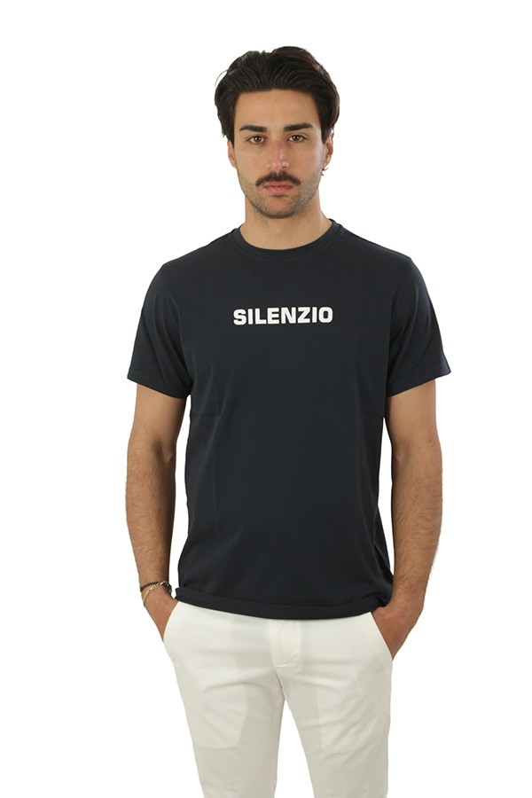 T-Shirt Aspesi con Stampa Blu Navy